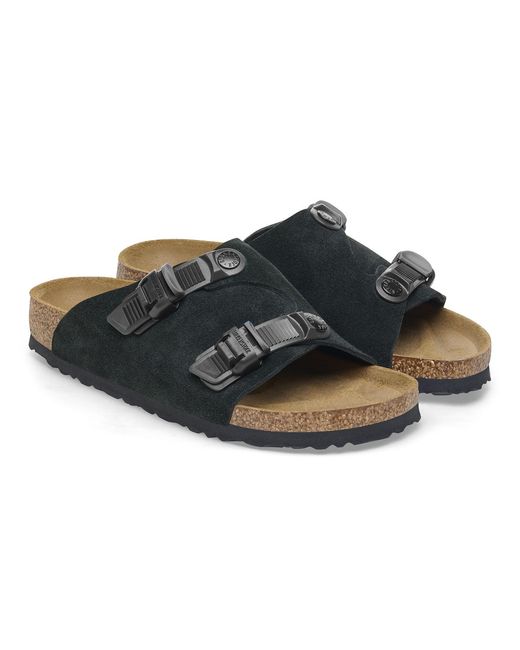 Birkenstock Black Zürich Tech Buckle Detailed Sandals for men