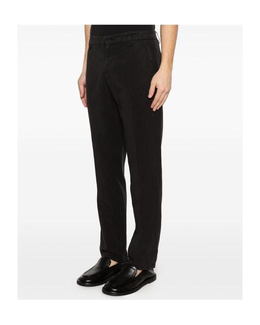 Dondup Black Regular Trousers for men