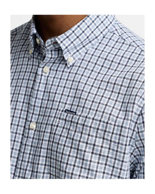 Barbour Blue Check Long-Sleeve Shirt for men