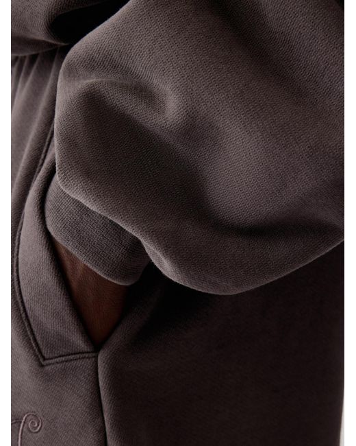 Jacquemus Brown Zip-Up Hoodie With Logo Patch for men