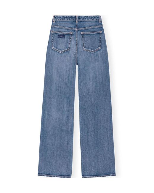 Ganni Blue Andi Straight Leg Jeans