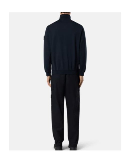 Stone Island Blue Compass-Logo Sweatshirt for men