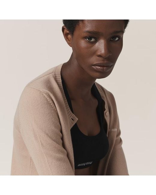 Miu Miu Black Seamless Racerback Top