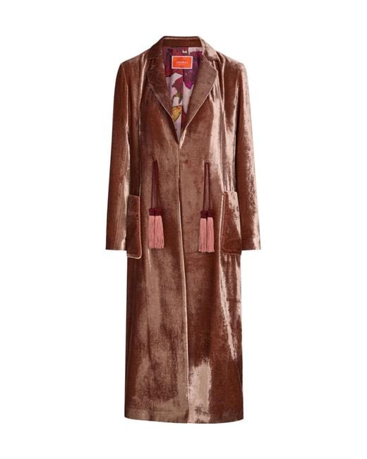 LaDoubleJ Brown Duster Tassel Velvet Coat