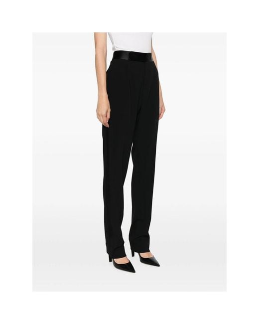 Giorgio Armani Black Side Striped Casual Pants for men