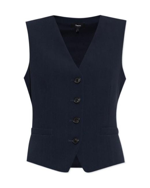 Theory Blue Slim-Fit Vest