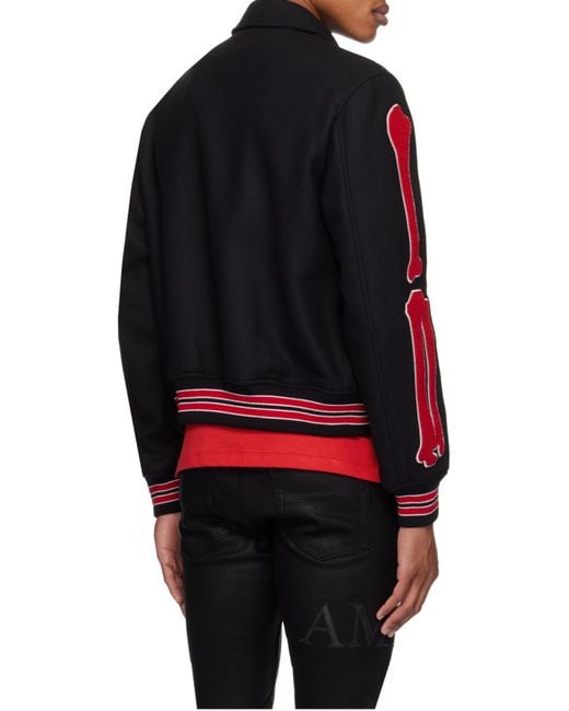 Amiri Black Long-Sleeved Pilot Jacket for men