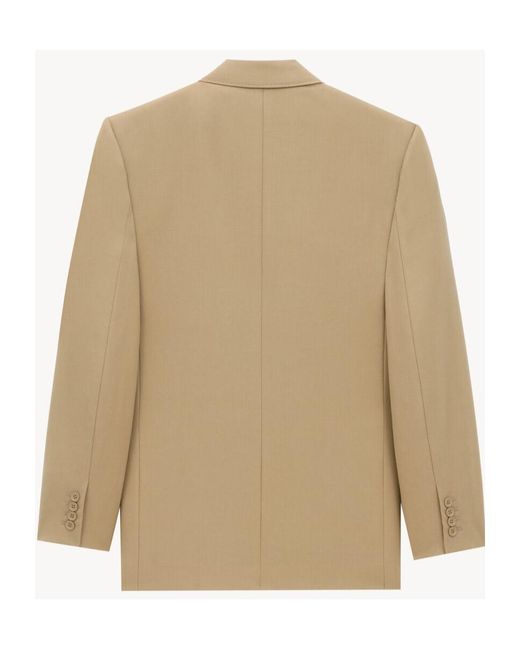 Saint Laurent Natural Yves Double-Breasted Jacket for men