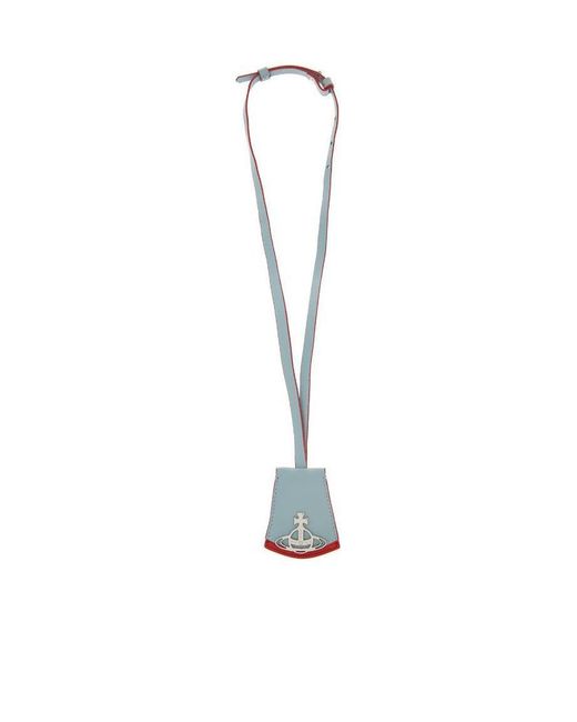 Vivienne Westwood White Bray Keyring Lanyard for men