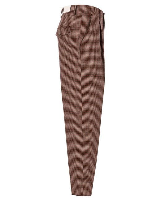 Eleventy Brown Casual Pants With Belt Loops for men