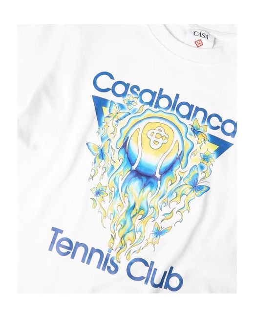 Casablanca Blue Logo Print T-Shirt for men