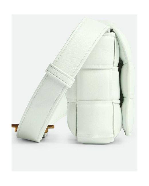 Bottega Veneta White Padded Cassette Crossbody Bag