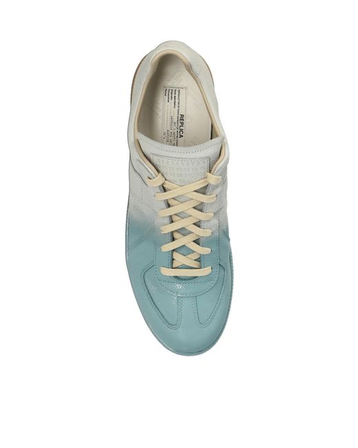Maison Margiela Green Gradient Low-Top Sneakers