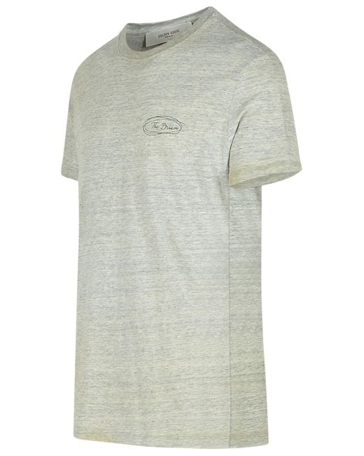 Golden Goose Deluxe Brand Gray T-Shirt With Logo for men