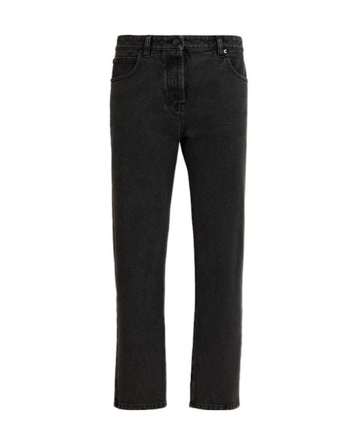 The Row Black Riaco Denim Cropped Jeans