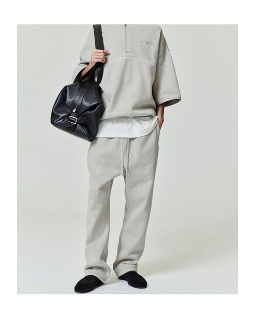 Fear Of God Gray Logo Drawstring Joggers for men