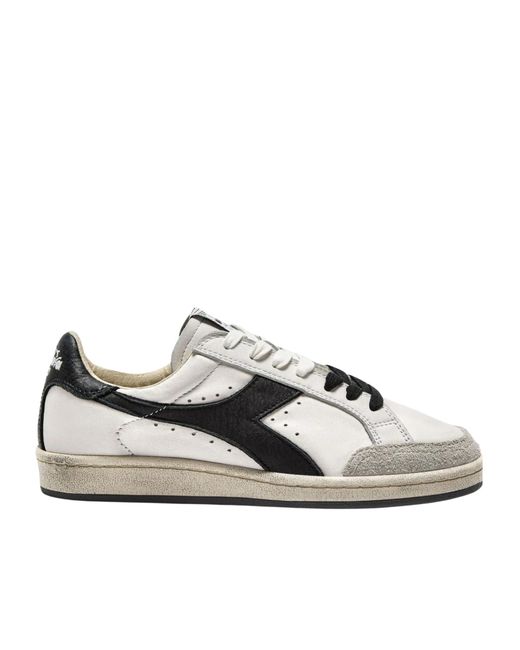 Diadora White Leather Sneakers for men