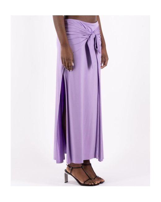 Rabanne Purple Jersey Maxi Skirt