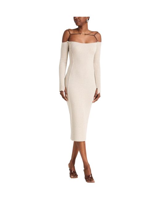 Jacquemus White Bodycon Dress