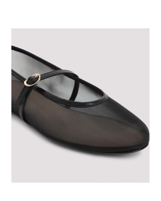 Stuart Weitzman Black Round Toe Ballet Shoes