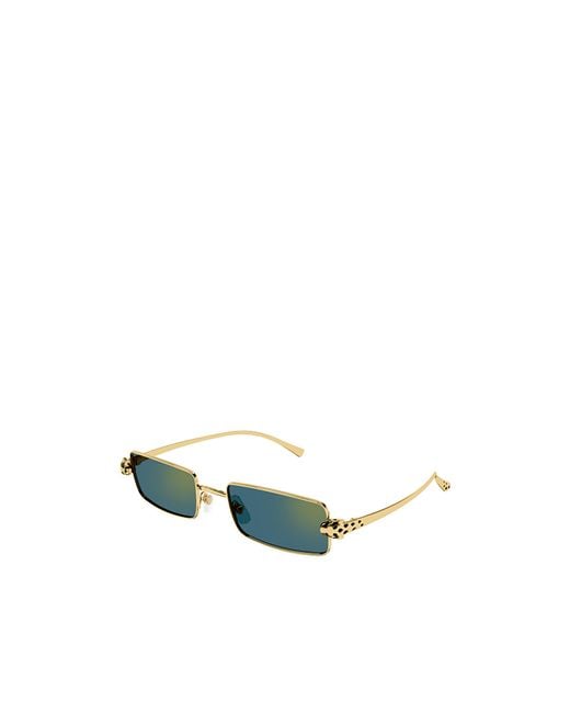 Cartier Green Rectangle Frame Sunglasses for men
