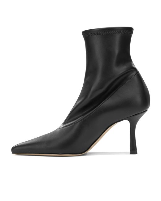 Casadei Black Pointed-Toe Ankle Boots
