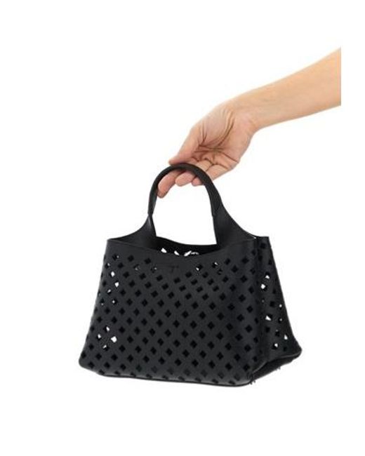 Tod's Black Apa Openwork Micro Handbag