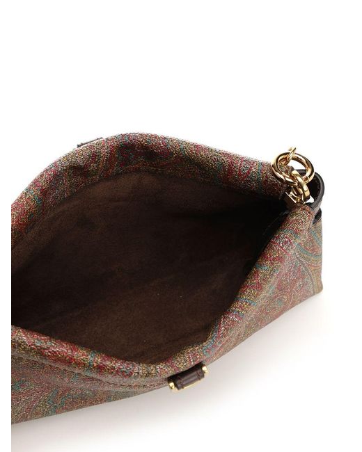 Etro Brown Talk Mini Clutch Bag