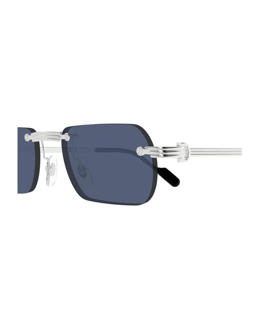 Cartier Blue Rimless Sunglasses for men