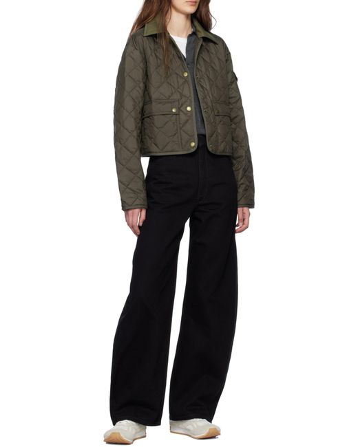 Moncler Brown Chitre Logo Patch Quilted Jacket