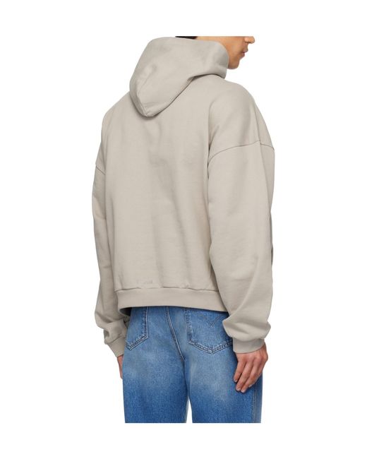 we11done Gray City Long-Sleeve Hoodie for men