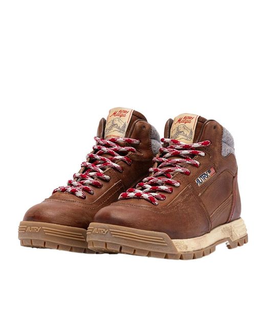 Autry Brown Malga Lace-Up Boots