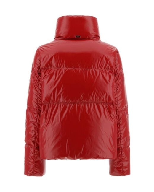 Herno Red High-Neck Down Jacket