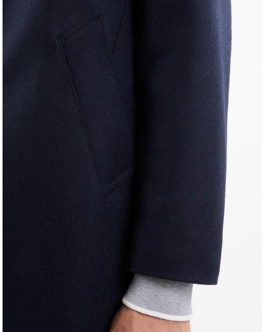 Fay Blue Wool-Cashmere Single-Breasted Coat for men