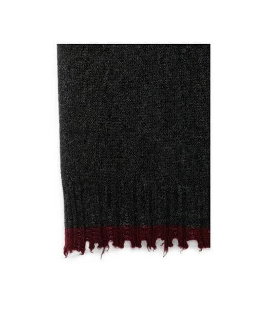 Uma Wang Black 'Plain Ws' Scarf for men