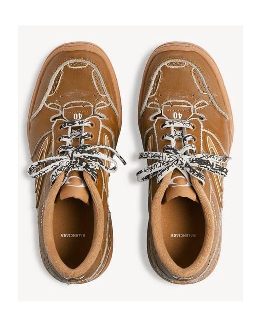 Balenciaga Brown Hamptons Medium Worn-Out Sneakers for men