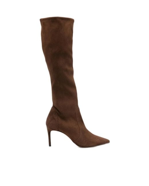 Stuart Weitzman Brown Pointed-Toe Tall Boots