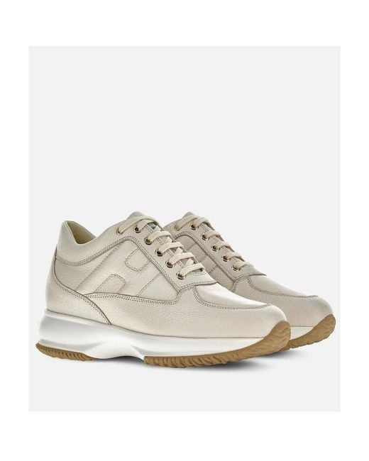 Hogan Natural Interactive Lace-Up Sneakers