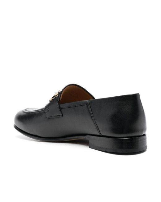 Ferragamo Black Logo Loafers