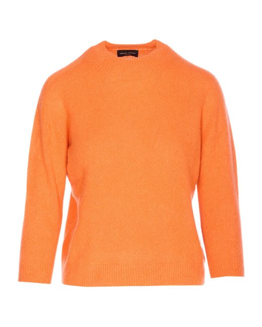 Roberto Collina Orange Crewneck Sweater