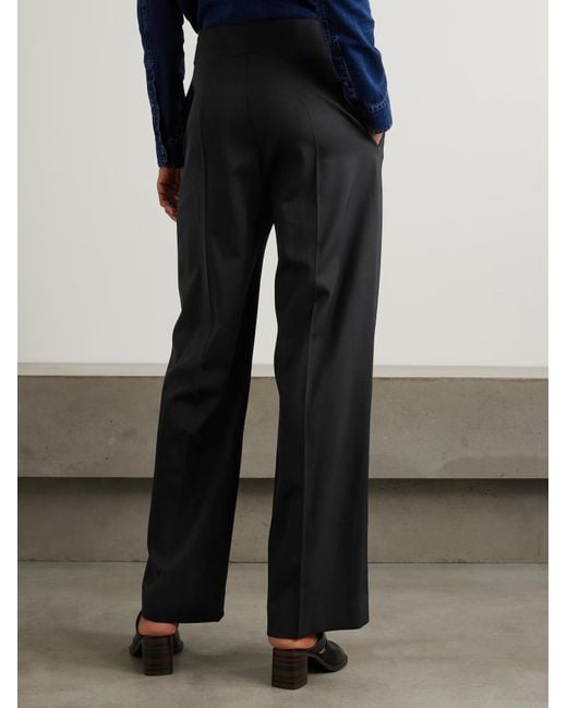 Patou Black Wide-Leg Casual Pants