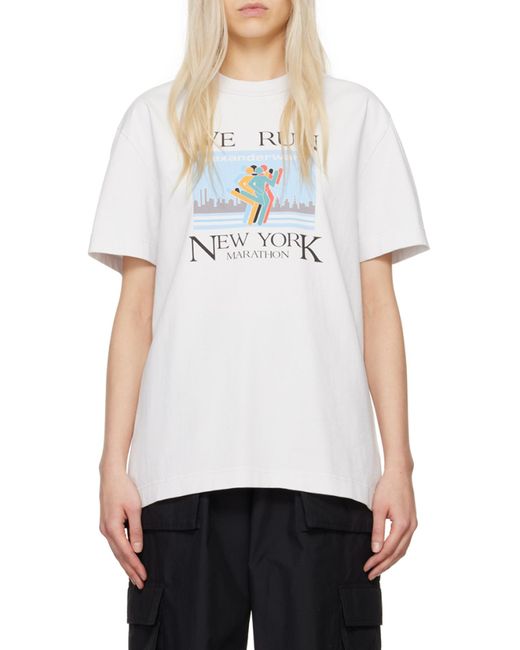 Alexander Wang White Logo Printed Crewneck T-Shirt