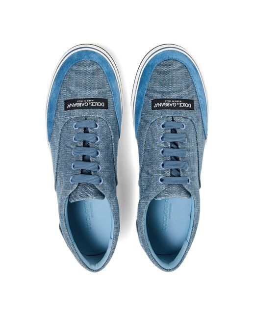 Dolce & Gabbana Blue Canvas Trainers for men