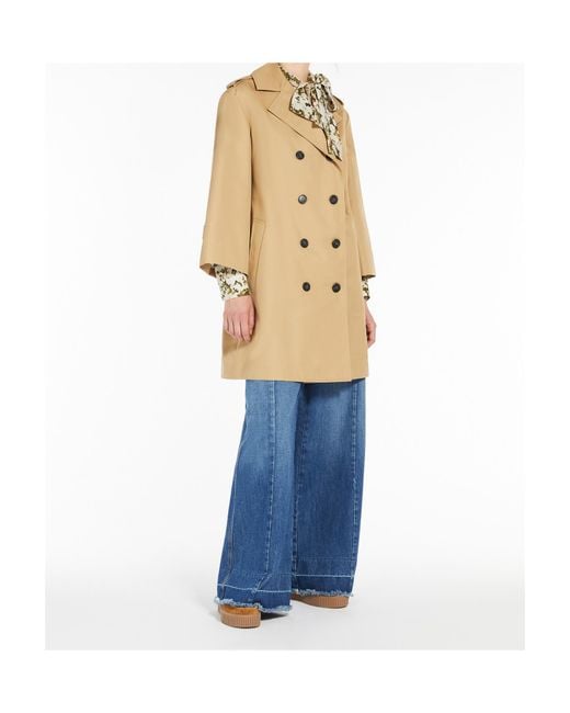 Weekend by Maxmara Natural Water-Repellent Gabardine Double-Breasted Trench Coat