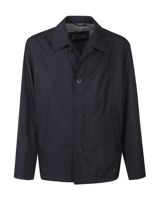 Herno Blue Long-Sleeves Jacket for men