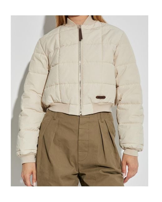Moschino Natural Quilted Bomber Jacket