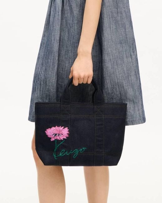 KENZO Blue Tulip' Small Tote Bag for men