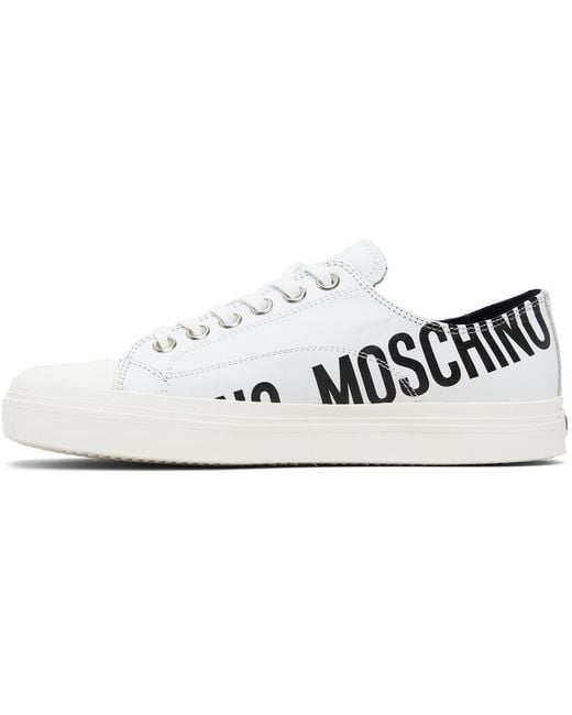 Moschino White Logo Sneakers for men