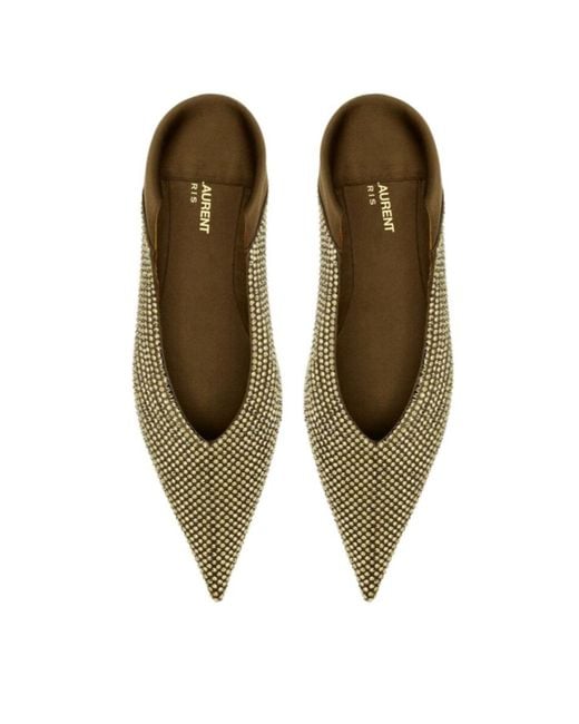 Saint Laurent Multicolor Nour Pointed Toe Slippers
