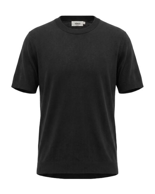 Altea Black Crew-Neck T-Shirt for men